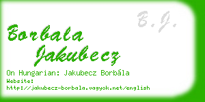 borbala jakubecz business card